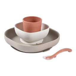 Beaba Silicone Suction Meal Set (4 pcs) - Terracotta-25