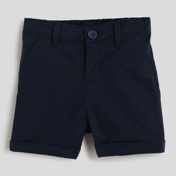One Friday Cotton Woven Solid Shorts - Navy Blue-picture-48