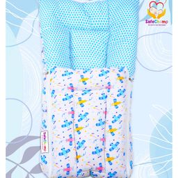 SafeChamp Lite Air Baby Feeding Pillow Bedding Set with Mosquito net and Sleeping Bag Combo - Blue image 4