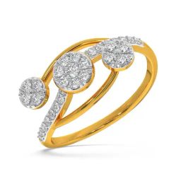 Kisna Diamond & Gold Jewellery Milana 18k (750) Diamond & Gold Ring For Women-image-2