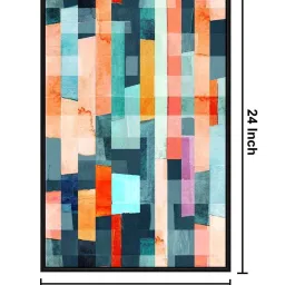 999Store Multicolor Canvas Wall Painting Panel With Fibre Frame image 4