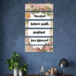 Romee Pink Pinewood Printed Wall Decor-22