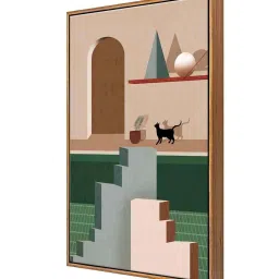 999Store Multicolor Canvas Wall Painting Panel With Fibre Frame image 3