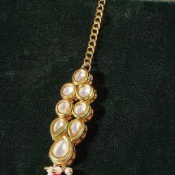 Priyaasi Pink Kundan Studded Maang Tikka-35