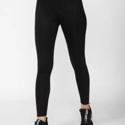 Reebok Black Mid Rise Sports Tights-image-93