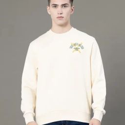 Red Tape Cream Baggy Fit Printed Sweatshirt-image-45