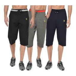 Vimal Jonney Multicolor Regular Fit Capris - Pack of 3-image-82