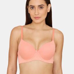 Zivame Peach Under wired Padded T Shirt Bra-picture-23