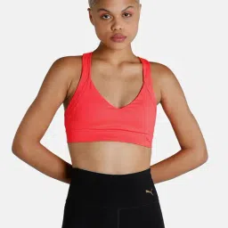 Puma Coral V Neck Sports Bra-image-22