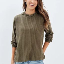 American Eagle Outfitters Green Regular Fit Hoodie-picture-32