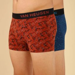 Van Heusen Multicolored Regular Fit Printed Trunks - Pack Of 2 image 1