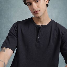 The Roadster Life Co. Drop-Shoulder Sleeves Longline Pure Cotton T-shirt-image-59