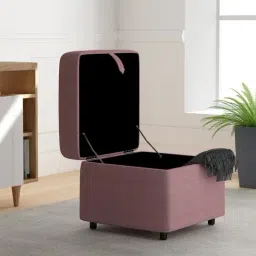 Duroflex Zivo Plus Pink Solid Wood Ottoman-image-90