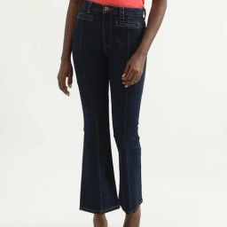 United Colors of Benetton Navy Cotton High Rise Jeans-image-14