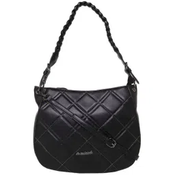 Marina Galanti Black Quilted Medium Baguette Bag-image-67