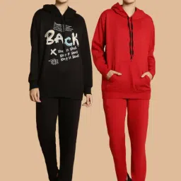 Vimal Jonney Black & Maroon Printed Tracksuit - Pack Of 2-picture-21