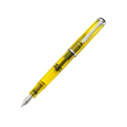 Pelikan Classic M205 Duo Highlighter Yellow Fountain Pen With Ink Bottle- Bb Nib-image-25