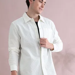 StitchX Men Textured Long Sleeve Dobby Shirt-image-91