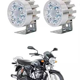 Cartronics Round 6 LED Motorcycle Light Bike Fog Lamp for Bajaj Boxer CT-24