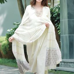 DIVASTRI Women Ethnic Motifs Printed Regular Kurta with Palazzos & With Dupatta-picture-5