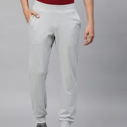 Huetrap Men Grey Melange Solid Joggers-picture-46