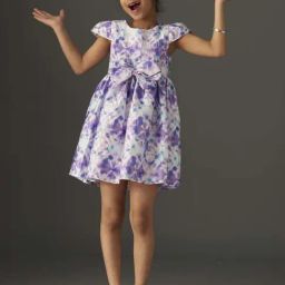 KidsDew Kids Purple & White Printed Dress-image-37