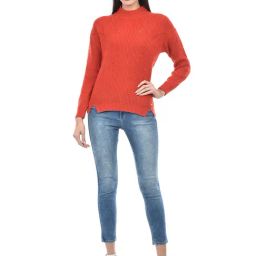NUMERO UNO Red Self Design Sweater image 4