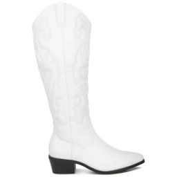London Rag Women's White Cowboy Boots-image-58