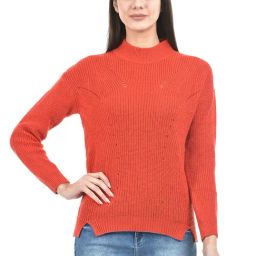 NUMERO UNO Red Self Design Sweater-4