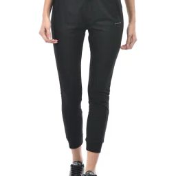 NUMERO UNO Black Cotton Blend Slim Fit Mid Rise Joggers-image-79