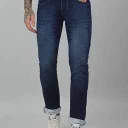 Cantabil Dark Blue Regular Fit Jeans-image-89