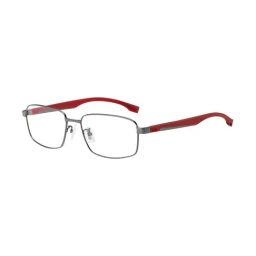 Hugo Boss Grey Rectangular Eye Frames for Men-image-8