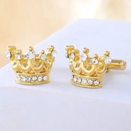 Voylla Gold The Crown Cufflinks-picture-18