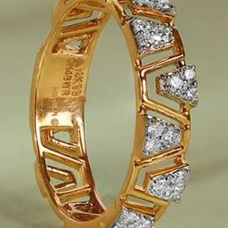Mia by Tanishq Zigzag Radiance Gold & Diamond Finger Ring for Women-image-76