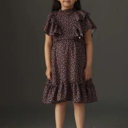 KidsDew Kids Black Floral Print Dress-image-55