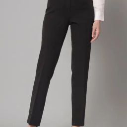 Powersutra Black Polyester Regular Fit Trouser-image-77