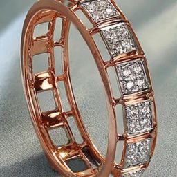 Mia by Tanishq Cubic Splendor Gold & Diamond Finger Ring for Women-image-42