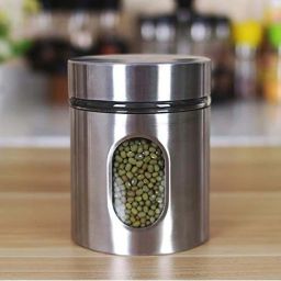 Femora Clear Glass & Steel Storage Jars (700 ml, 1000 ml & 1300 ml) - Set of 3 image 2