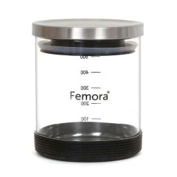 Femora Borosilicate Glass Storage Jar with Steel Lid (500 ml, 900 ml & 1300 ml) - Set of 3 image 5