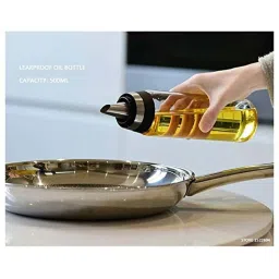 Femora Borosilicate Glass Oil Dispenser (500 ml) - Set of 2 image 1