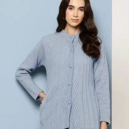 Aarika Grey Wool Solid Cardigan-picture-10