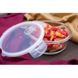 Femora Borosilicate Glass Storage Container with Air Vent Lid (380 ml, 580 ml & 940 ml) - Set of 3 image 4