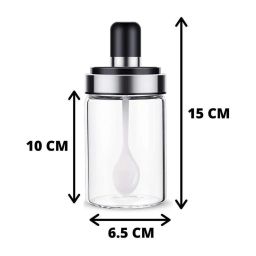 Femora Transparent Borosilicate Glass Containers (250 ml) - Set of 2 image 4