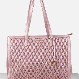 Allen Solly Pink Textured Medium Handbag-image-24