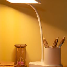 WEIRD WOLF White Acrylic Cylindrical Shaped Table Lamp-26