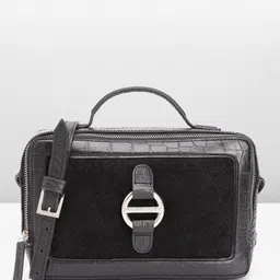 Hidesign Animal Textured Leather Structured Handheld Bag-56