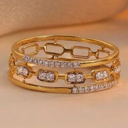 Mia by Tanishq Luxe Link Gold & Diamond Finger Ring for Women-image-70