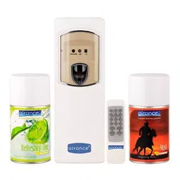 Airance Automatic Air Freshener Dispenser With Remote & 250 ml Each Refreshing Lime & Musk Fragrance Refill- Spray (Pack of 3)-picture-11
