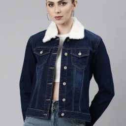 showoffff SHOWOFF Navy Regular Fit Denim Jacket-picture-0