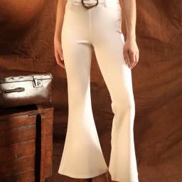 Kazo White Solid Jeggings-image-65